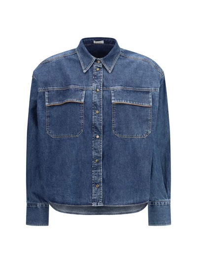 denim shirt with jewel details