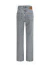 rigid denim cuffed jeans