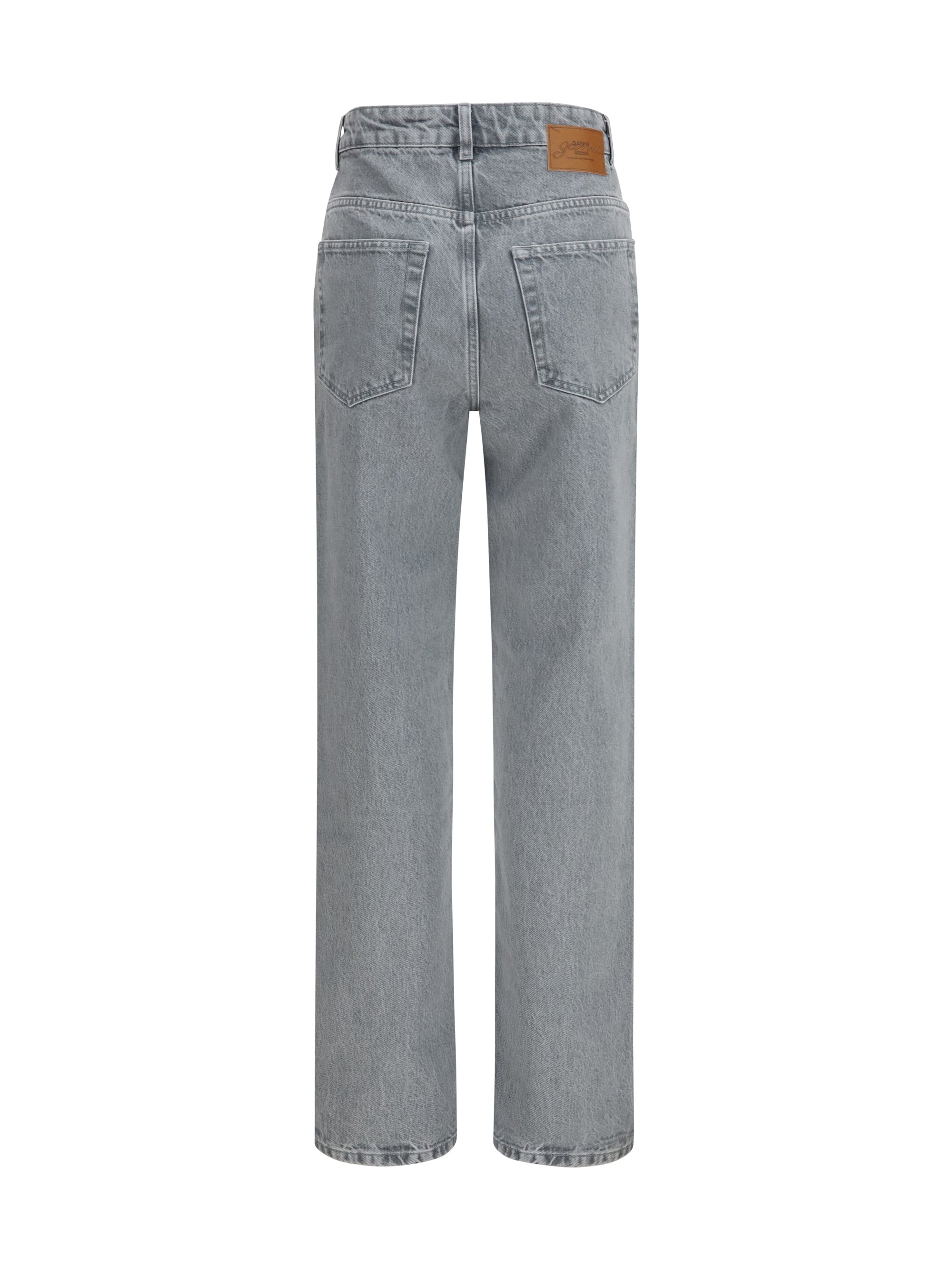 rigid denim cuffed jeans