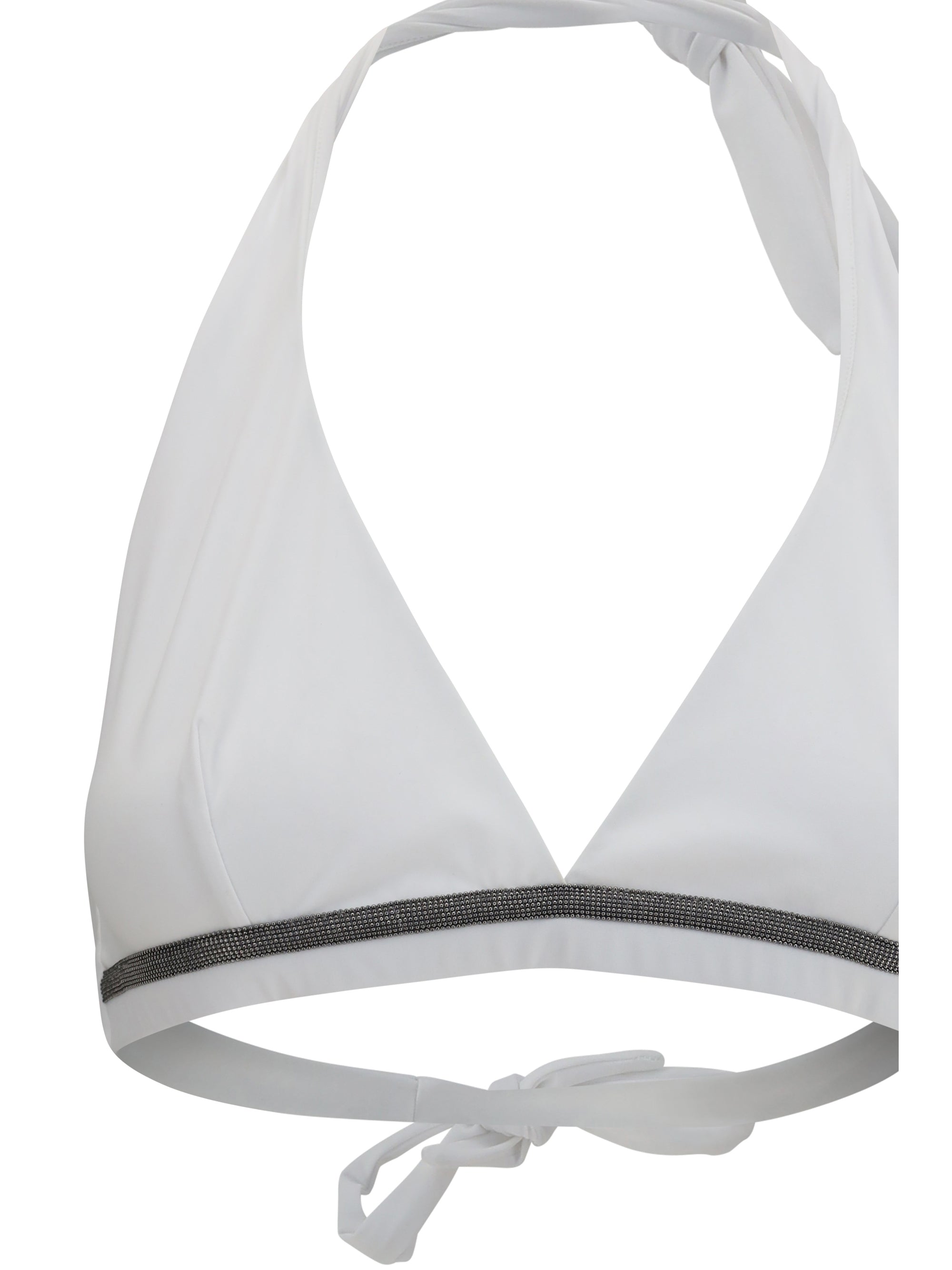 tech jersey bikini top with monili