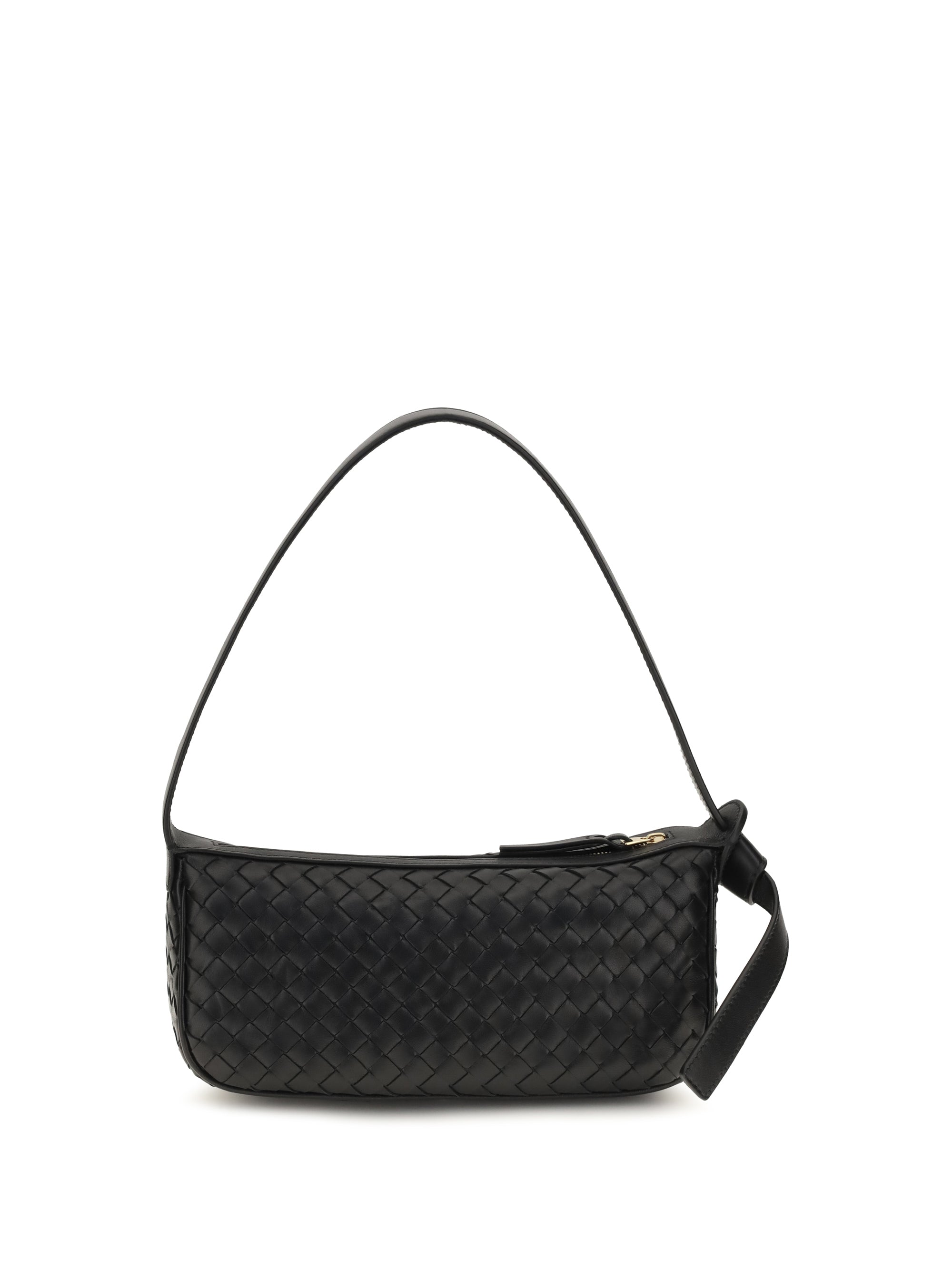 intrecciato leather shoulder bag