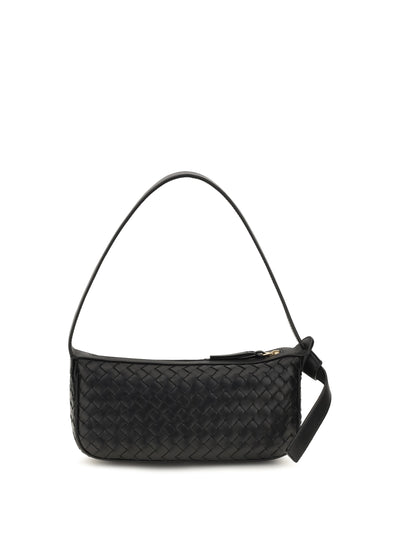 intrecciato leather shoulder bag