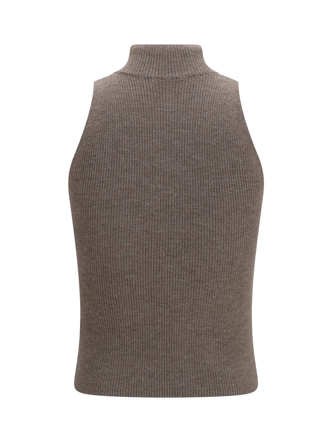 BRUNELLO CUCINELLI XS sleeveless turtleneck with luminous details