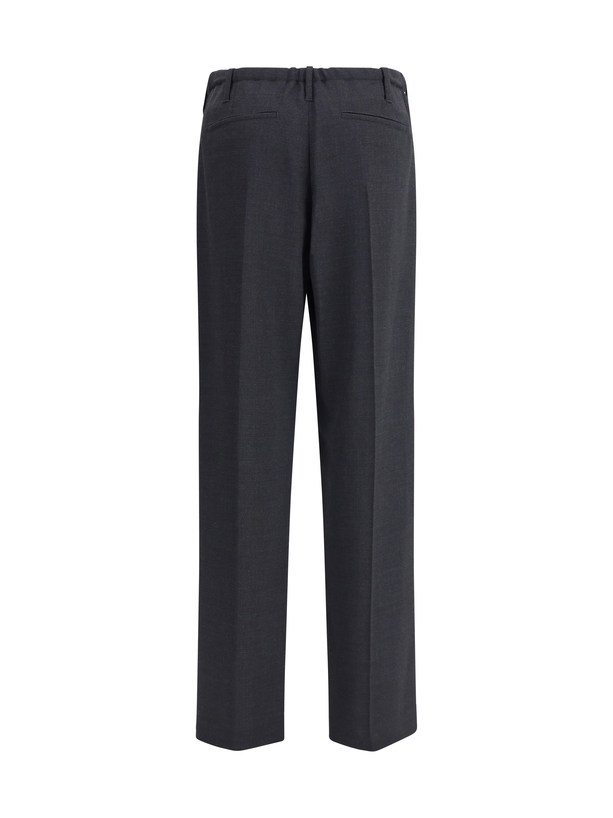 BRUNELLO CUCINELLI 40 sartorial track trousers in virgin wool crêpe fluid twill