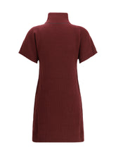 BRUNELLO CUCINELLI L english rib knit dress in virgin wool cashmere and silk 