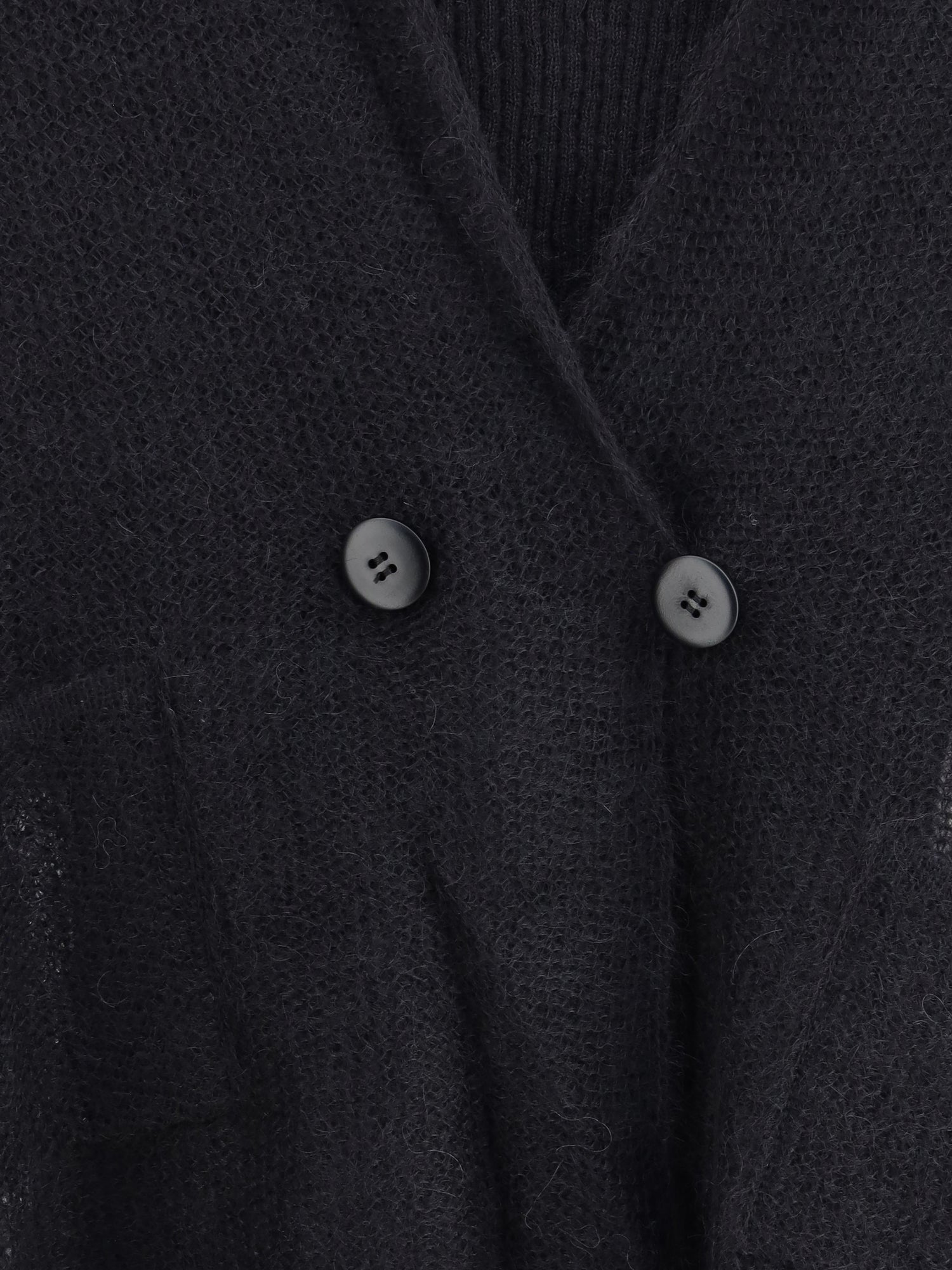 GIORGIO ARMANI 44 double-breasted cardigan and top in a wool and mohair blend twin-set