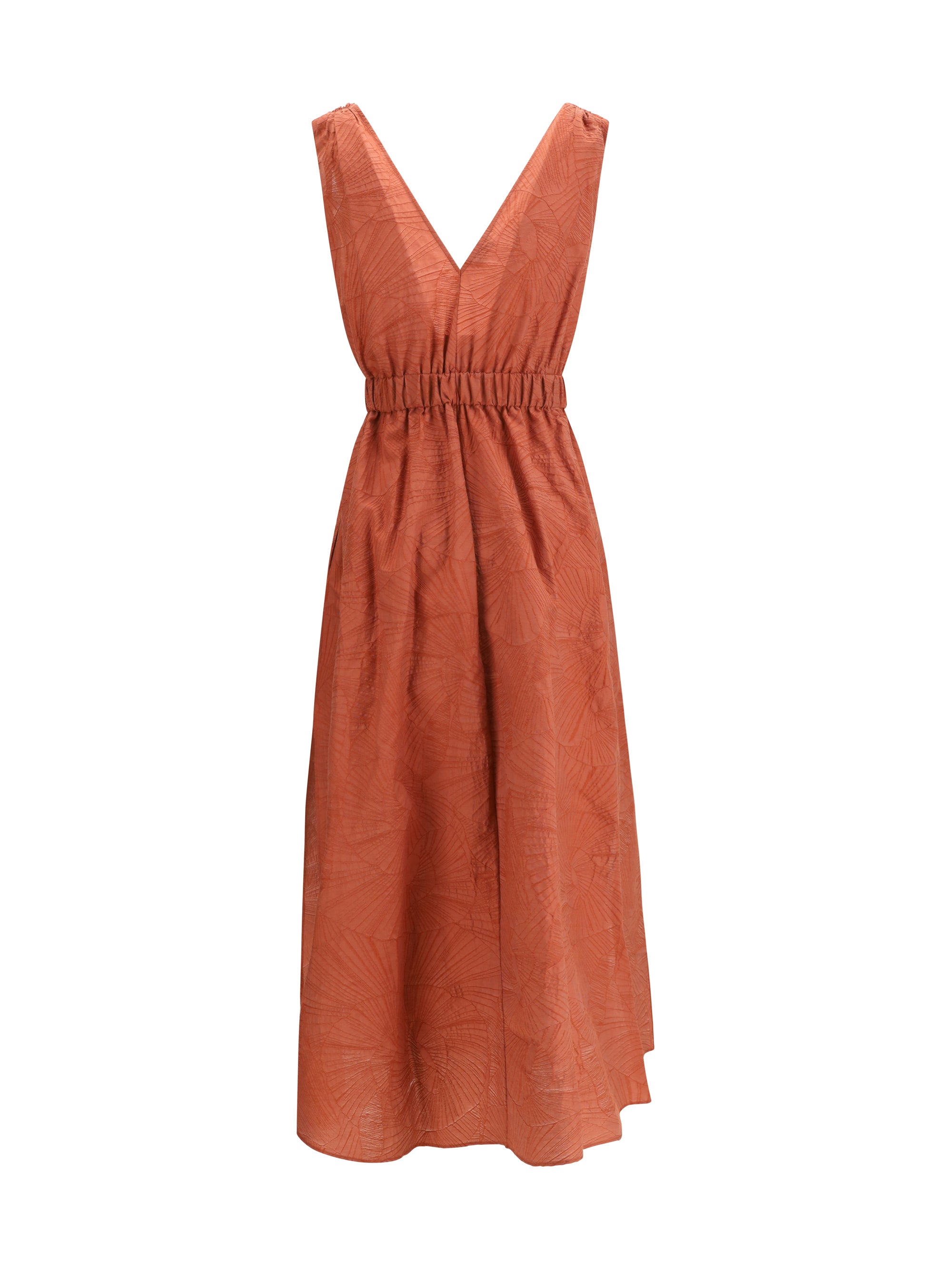 midi dress with floral motif