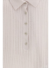 ALLUDE L polo-neck short-sleeve sweater