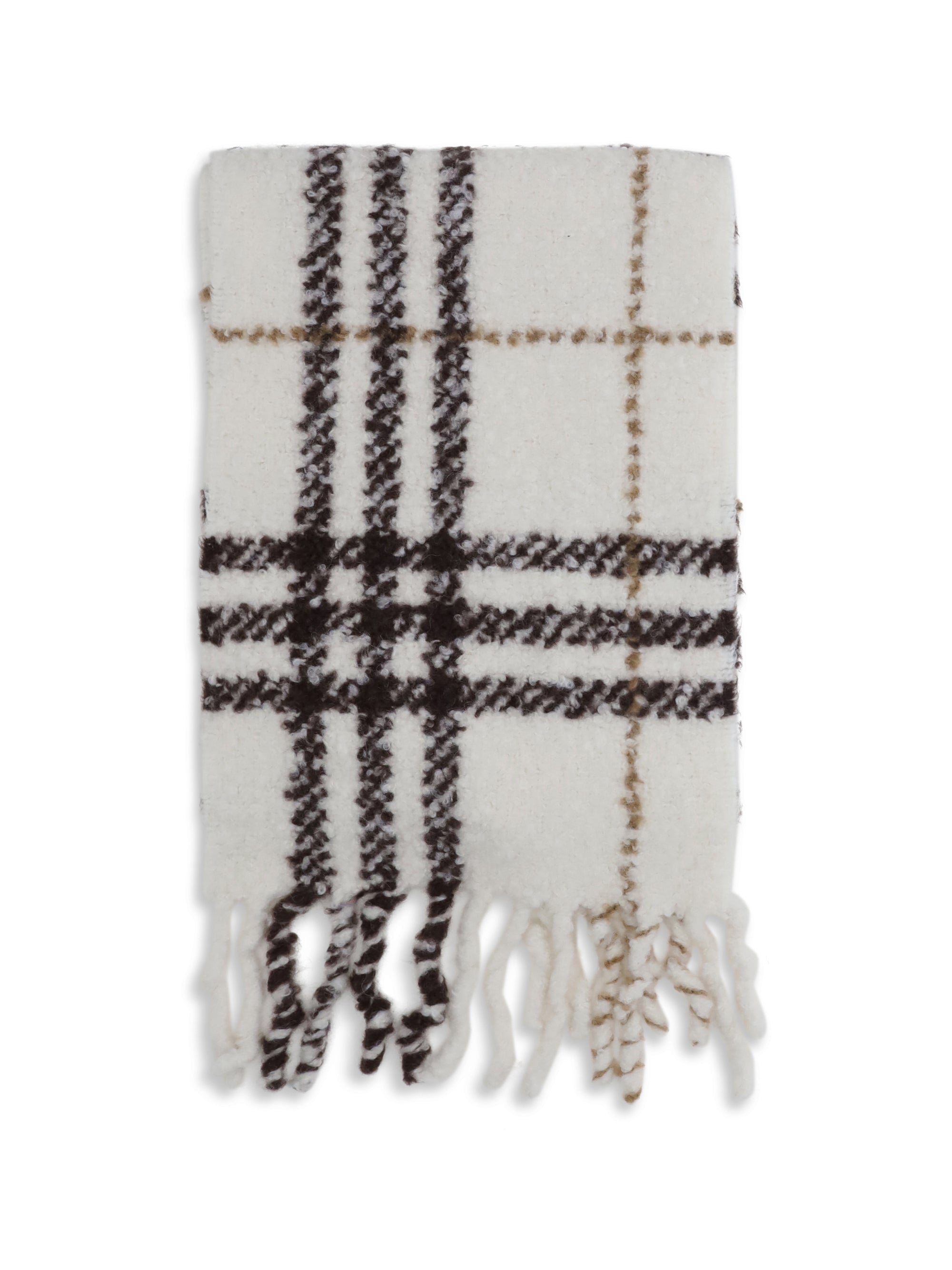 BURBERRY OS alpaca-wool blend bouclé scarf
