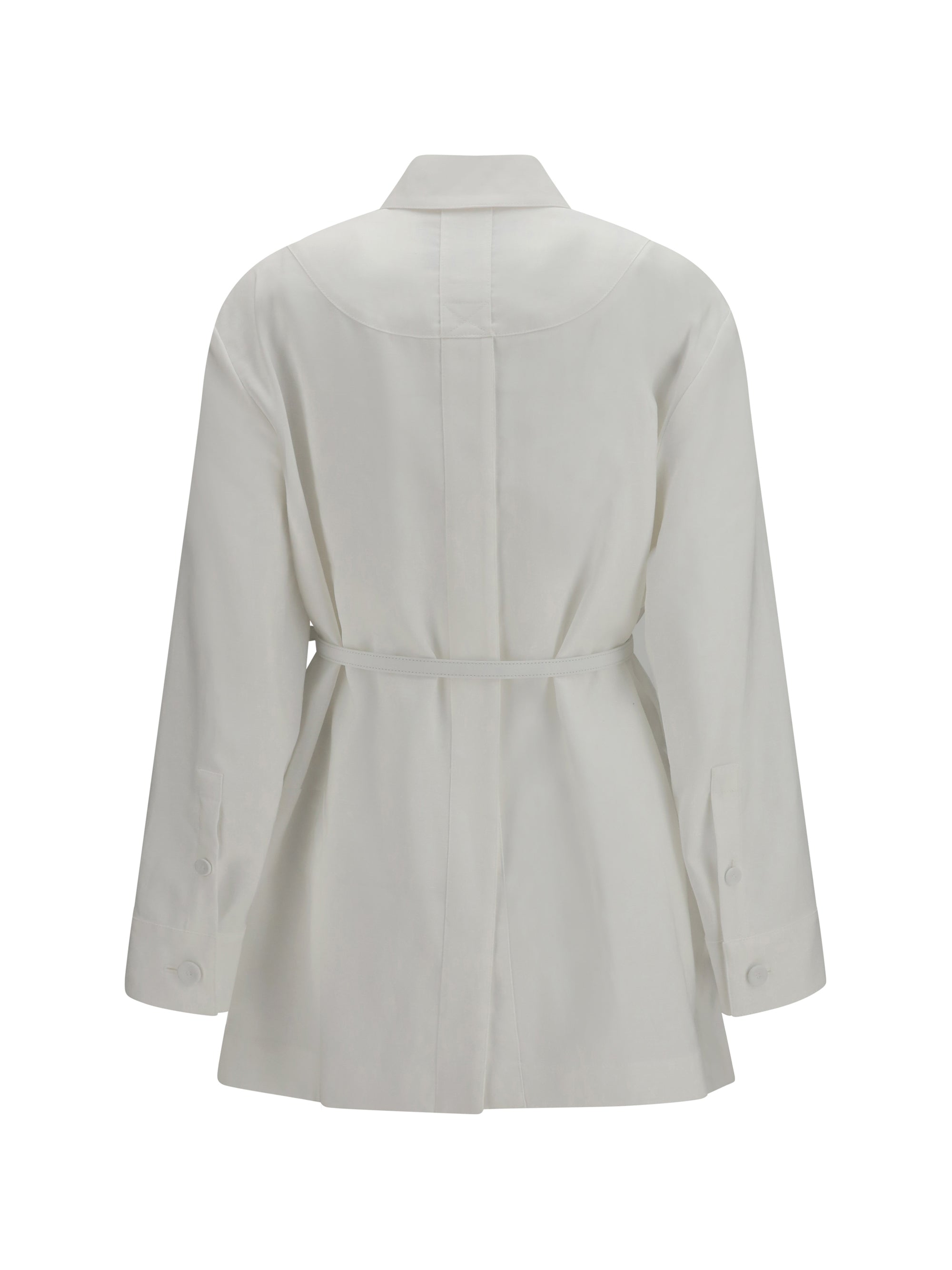linen and cotton belted jacket
