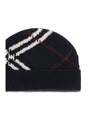 check cashmere-blend beanie