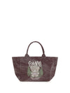 medium trapeze teddy print shopping bag