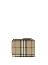 BURBERRY OS check printed canvas wallet 