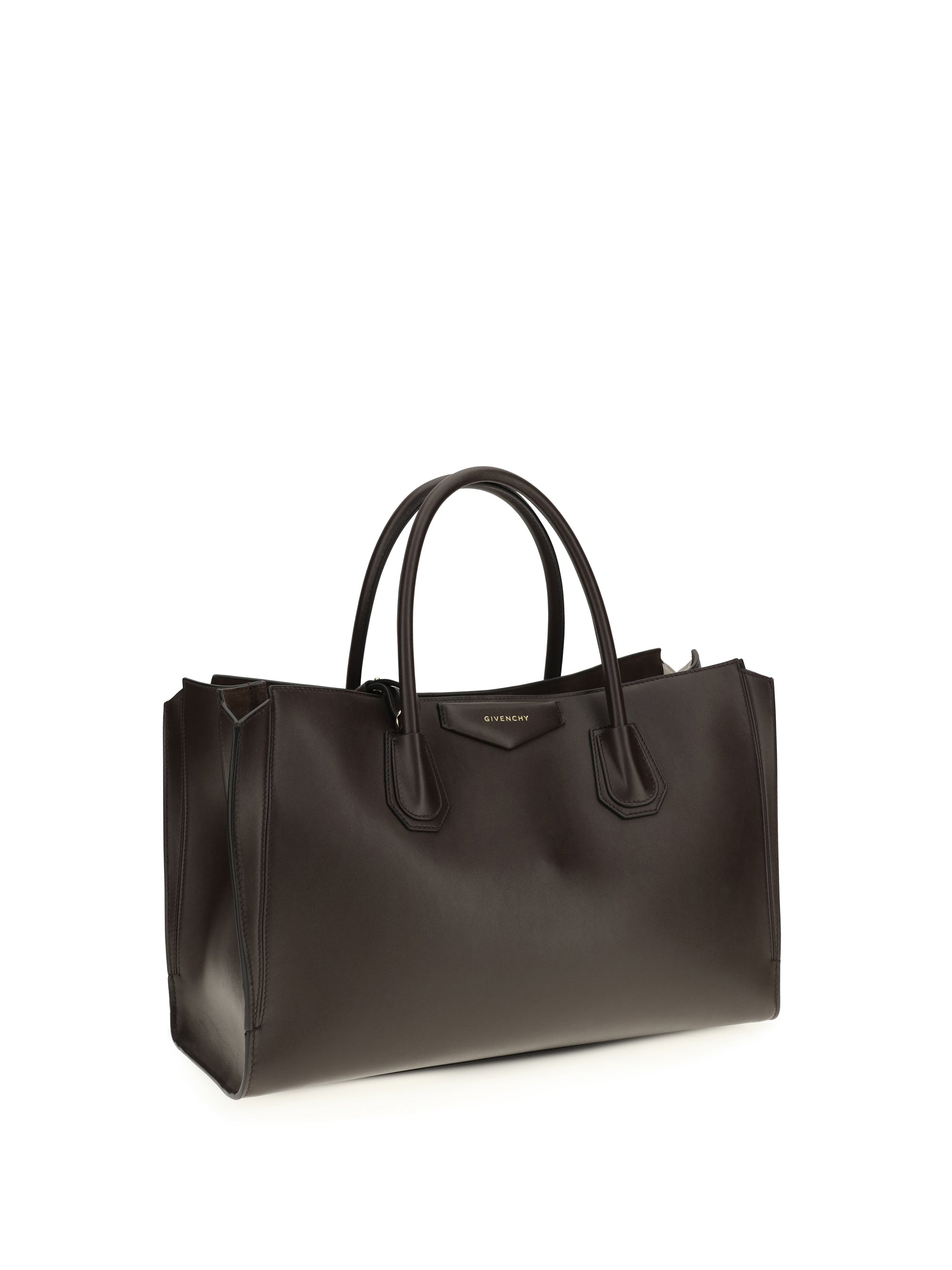 medium antigona catchall glossy grained leather handbag