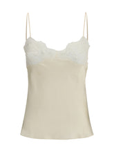 CHLOÉ 36 washed silk satin and lace camisole