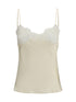 CHLOÉ 36 washed silk satin and lace camisole