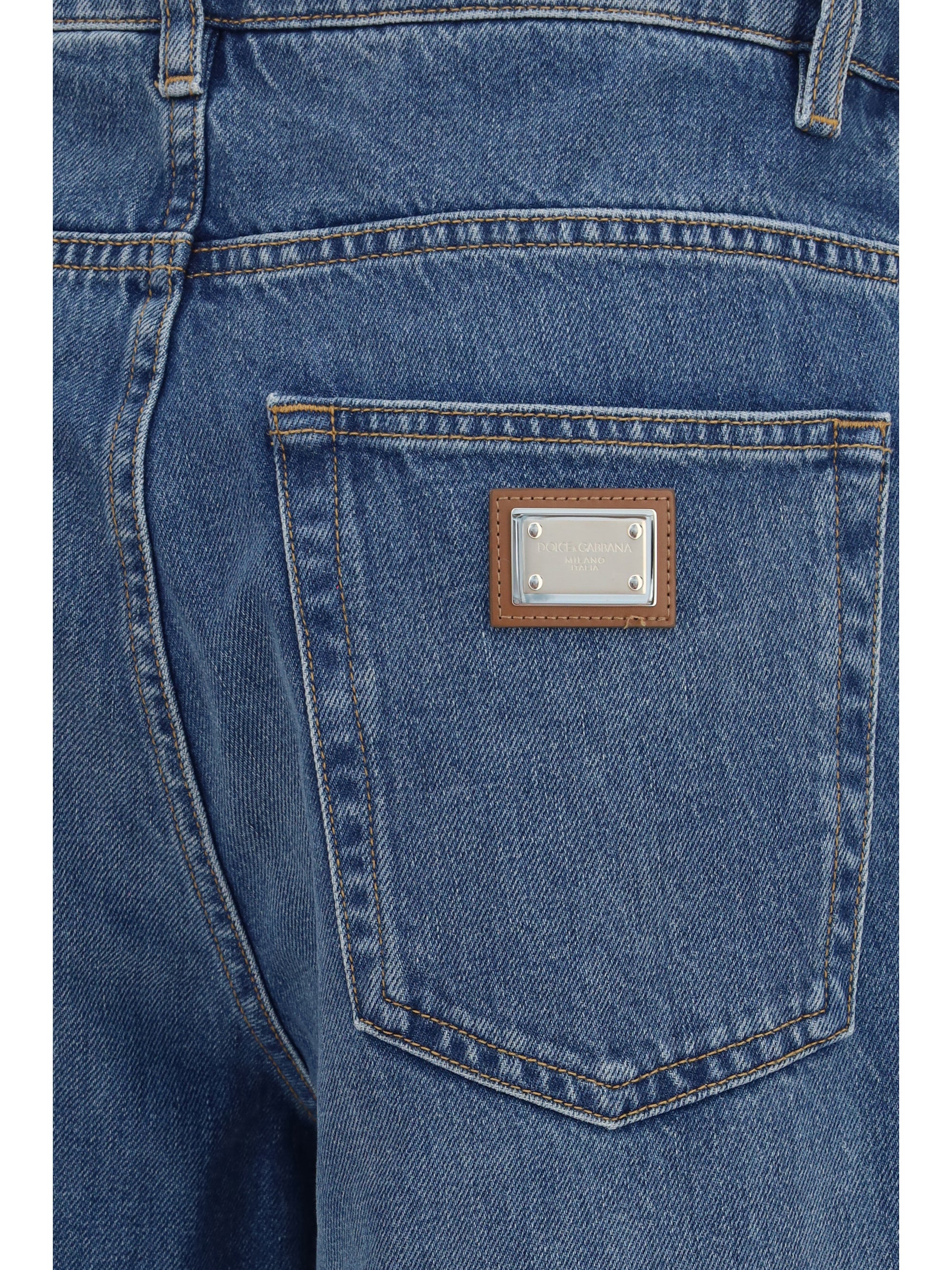 straight-leg five-pocket jeans