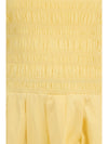 stretch cotton mini dress with balloon sleeves