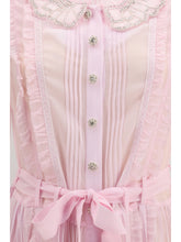 SELF-PORTRAIT 6 pleated georgette midi dress