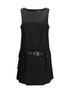 GANNI 36 duchesse nylon belted mini dress