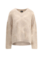 GIORGIO ARMANI 40 v-neck cashmere and alpaca blend sweater 