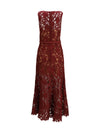 guipure lace midi dress