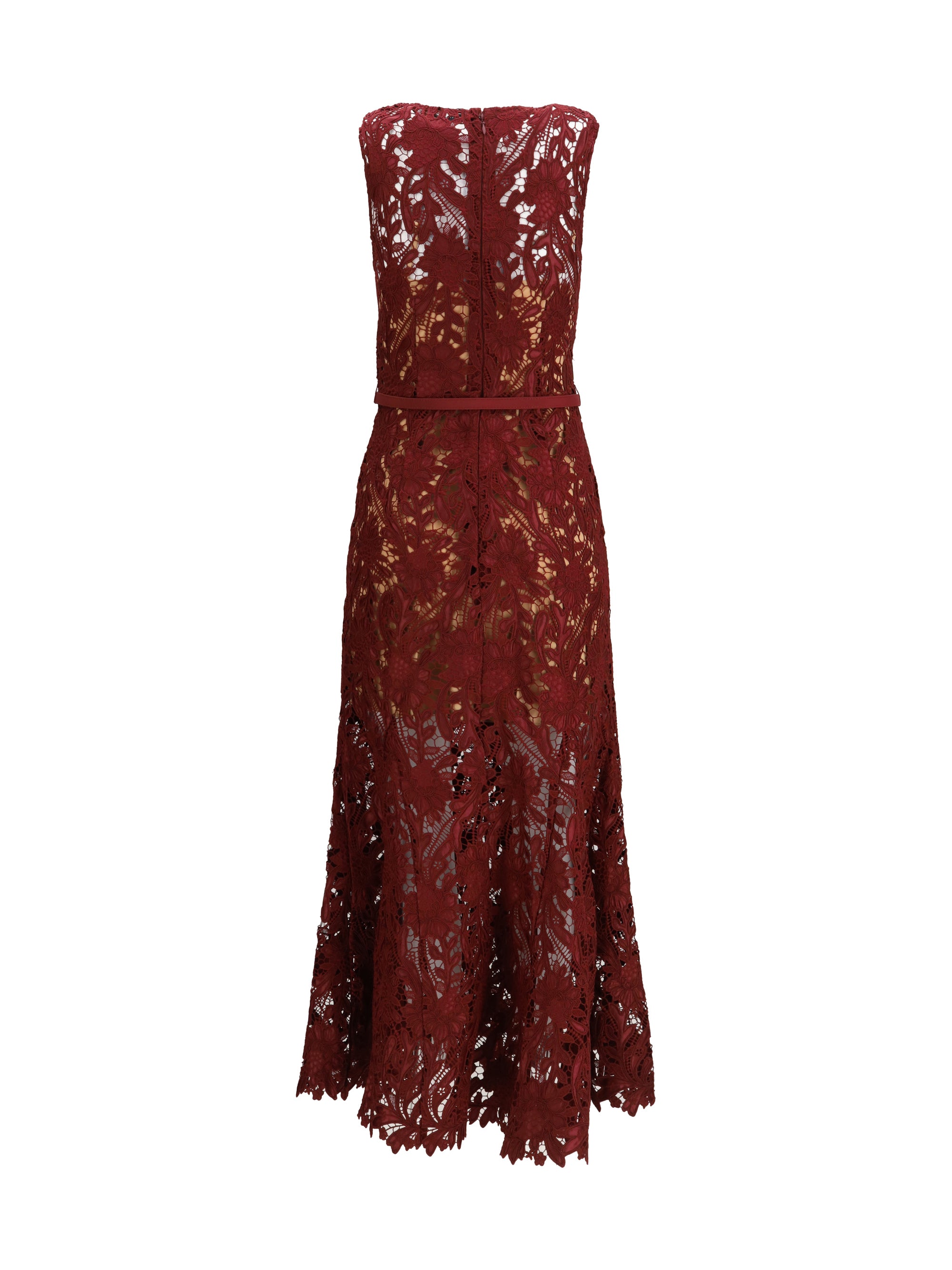 guipure lace midi dress