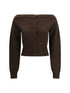 TOM FORD L soft cashmere open-neck shrunken cardigan
