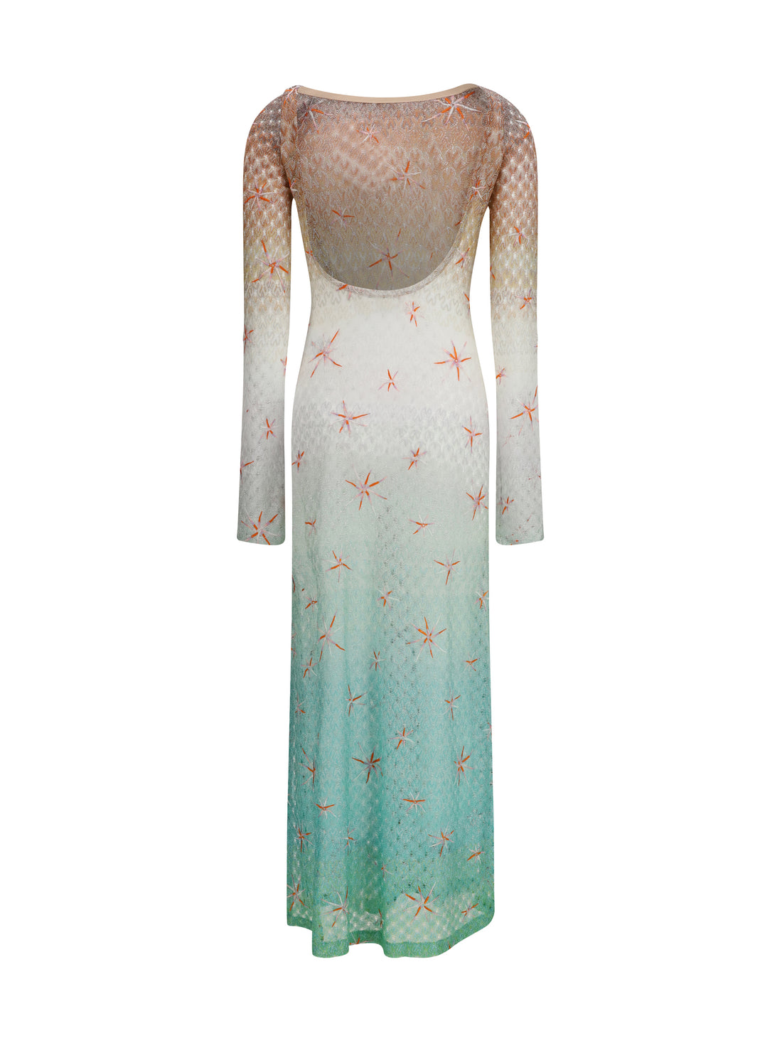 MISSONI 40 long viscose lamé cover-up dress