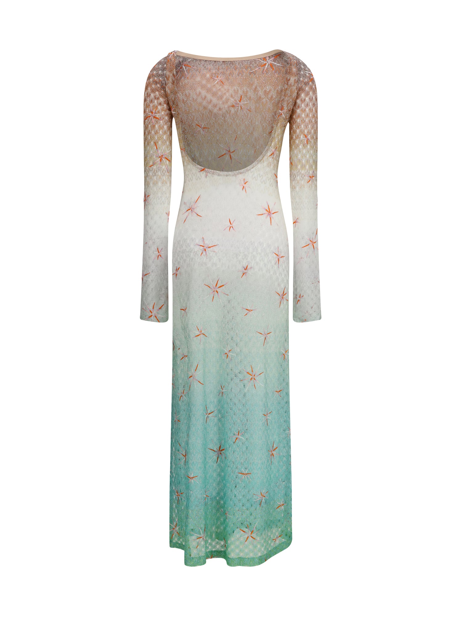 MISSONI 40 long viscose lamé cover-up dress