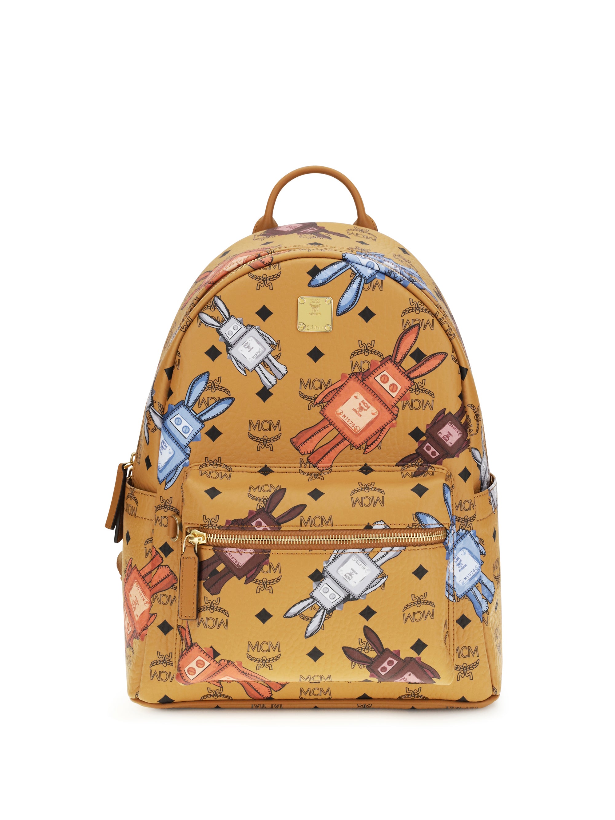 leather robot all-over backpack