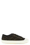 chunky all over jacquard fabric lace-up sneakers