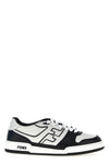 fendi match leather sneakers
