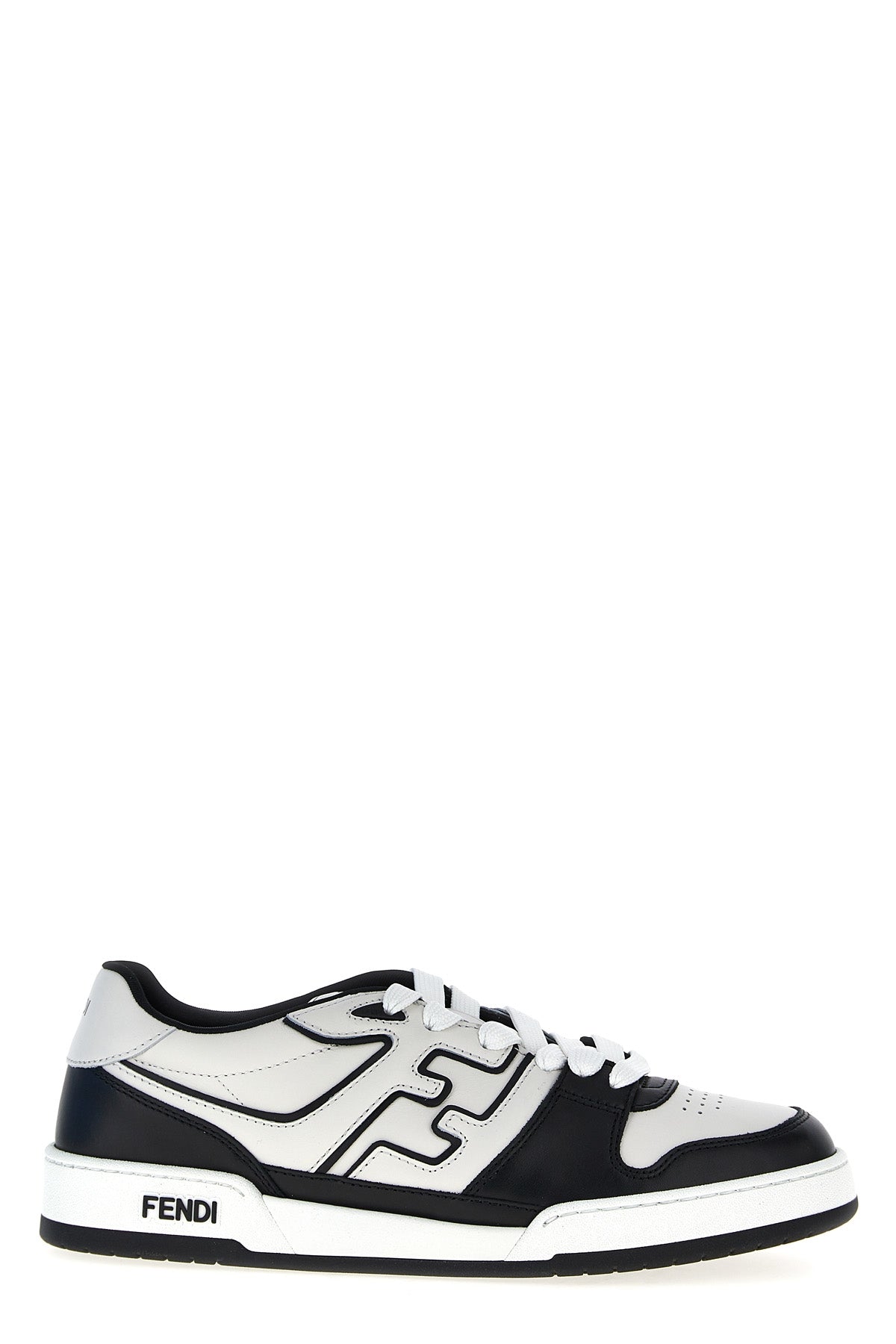 fendi match leather sneakers