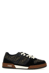fendi match sneakers in ff jacquard fabric