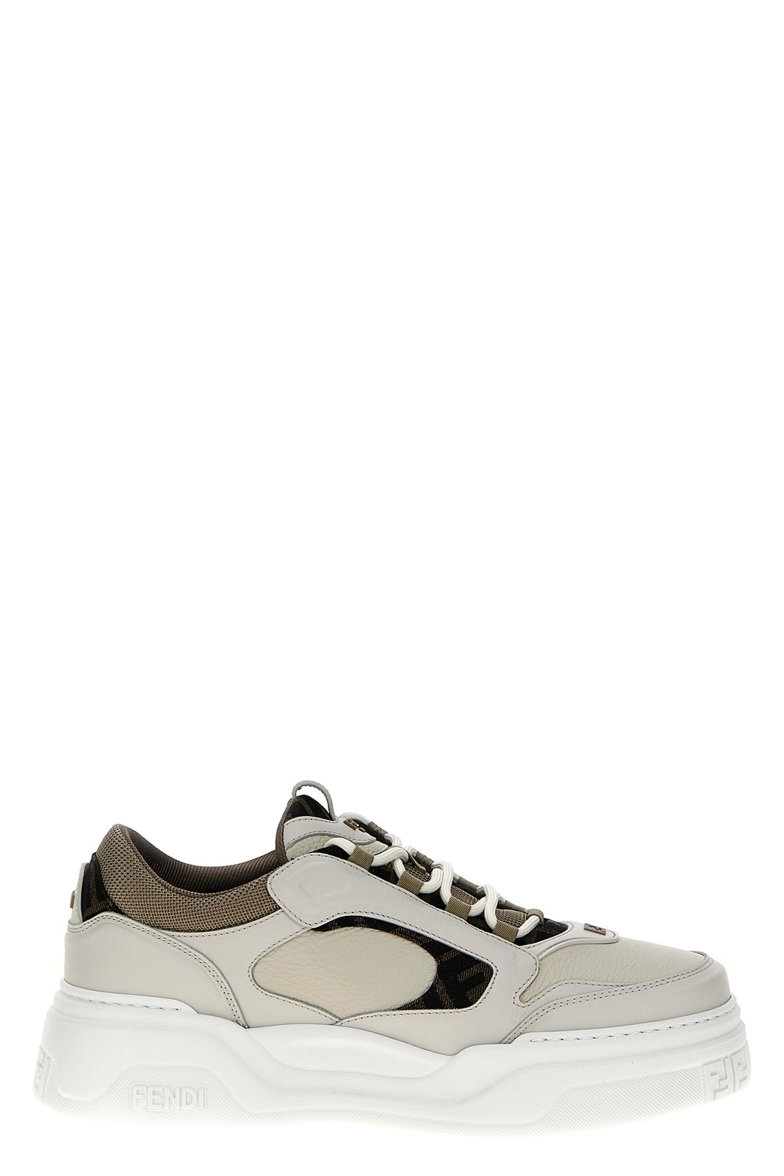 FENDI 8 fendi force smooth grainy leather sneakers