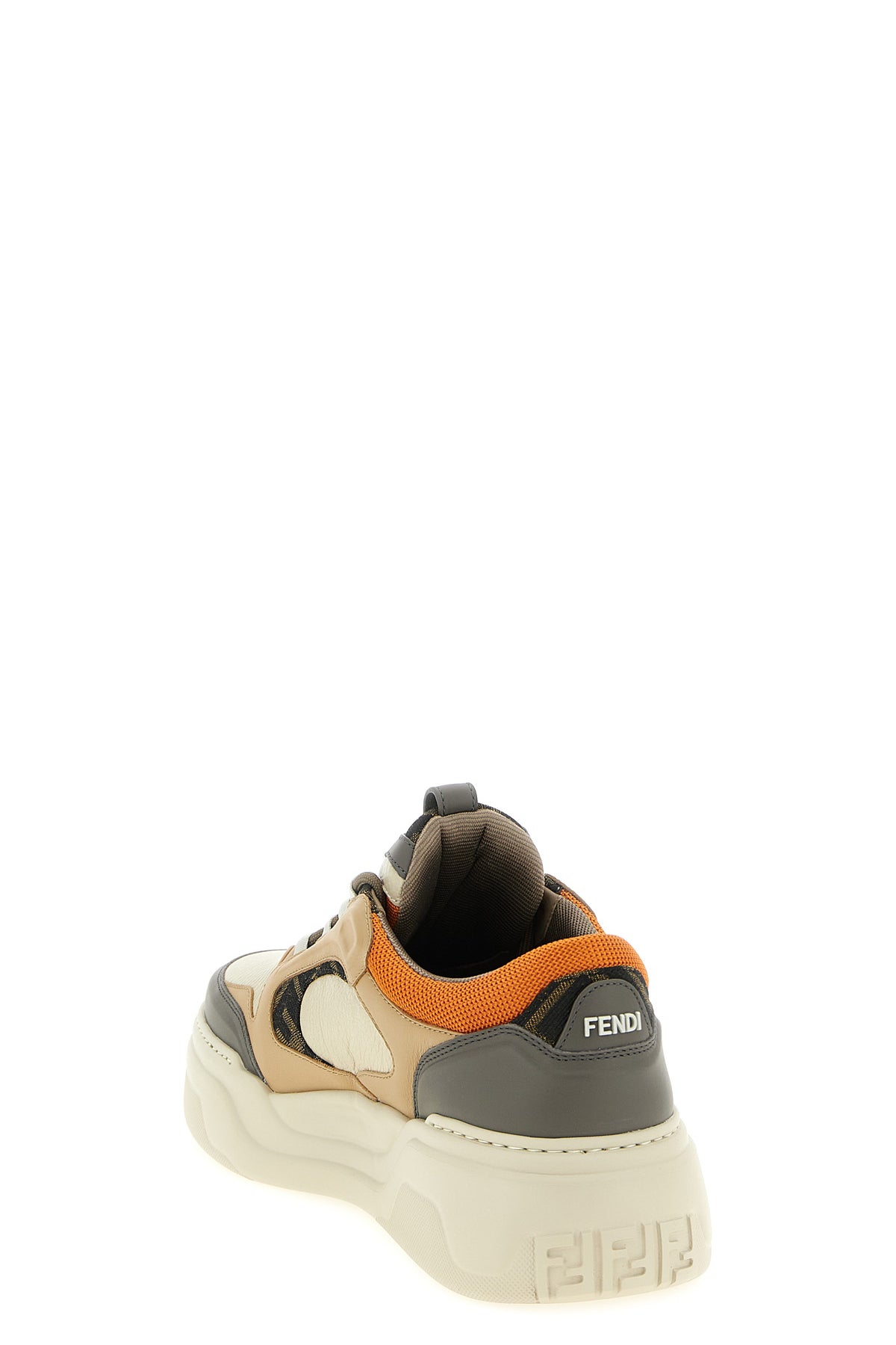 fendi force smooth grainy leather sneakers