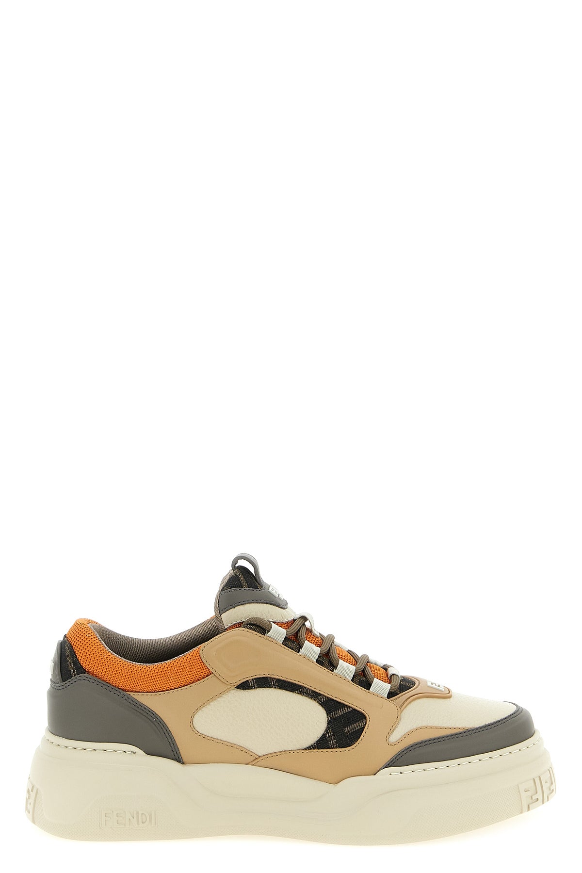 fendi force smooth grainy leather sneakers