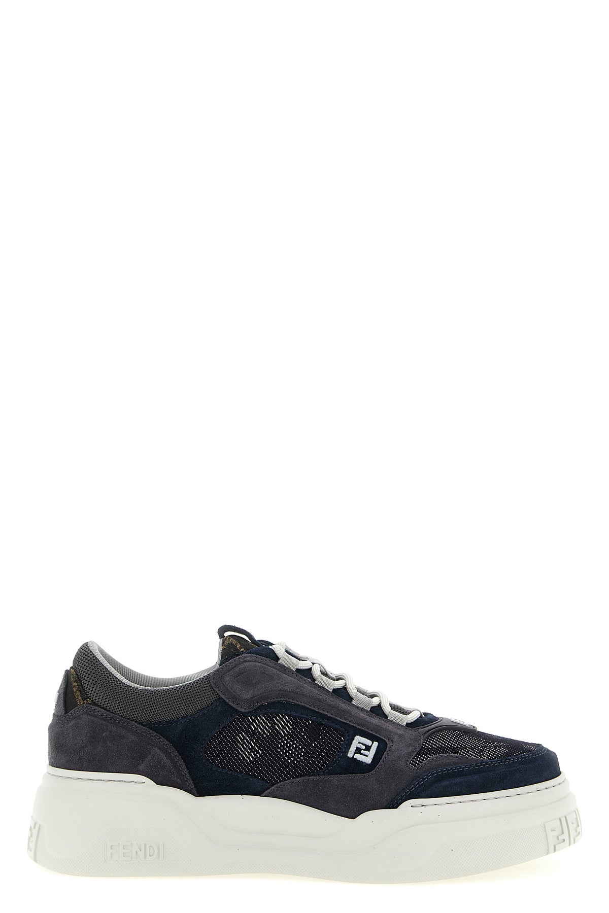 fendi force fendi falena jacquard denim sneakers