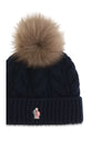 pom-pom wool and cashmere beanie