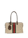 large horsebit web top handle bag