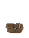 suede belt with jewelry detail