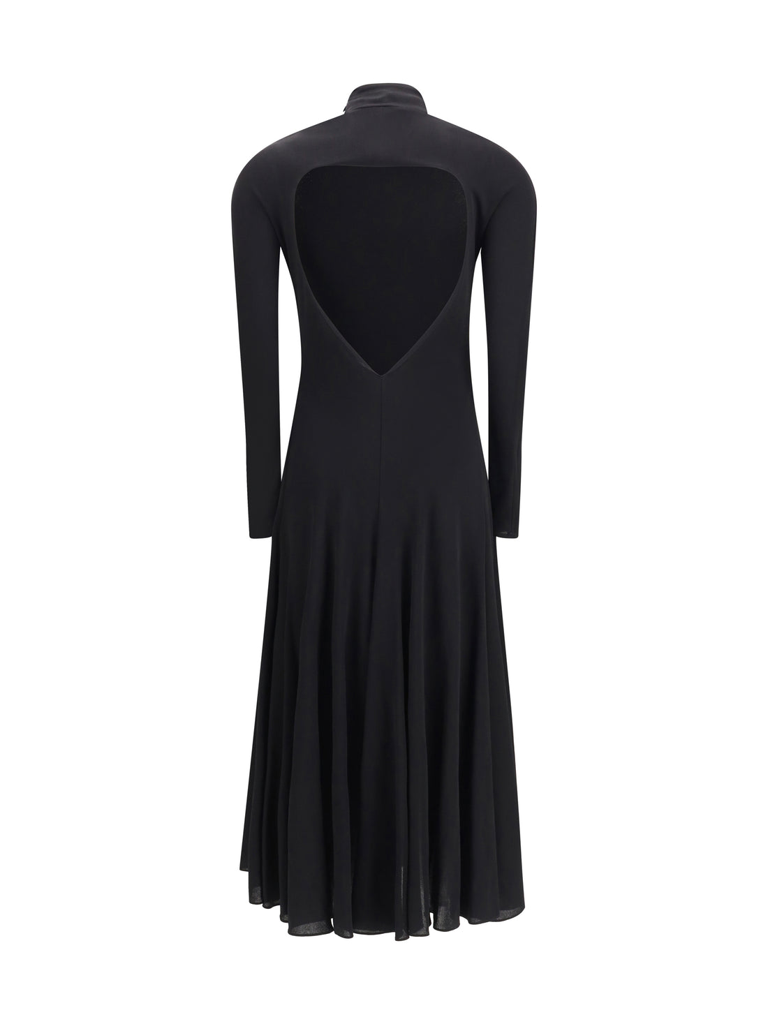 ALAIA 38 fluid jersey heart dress