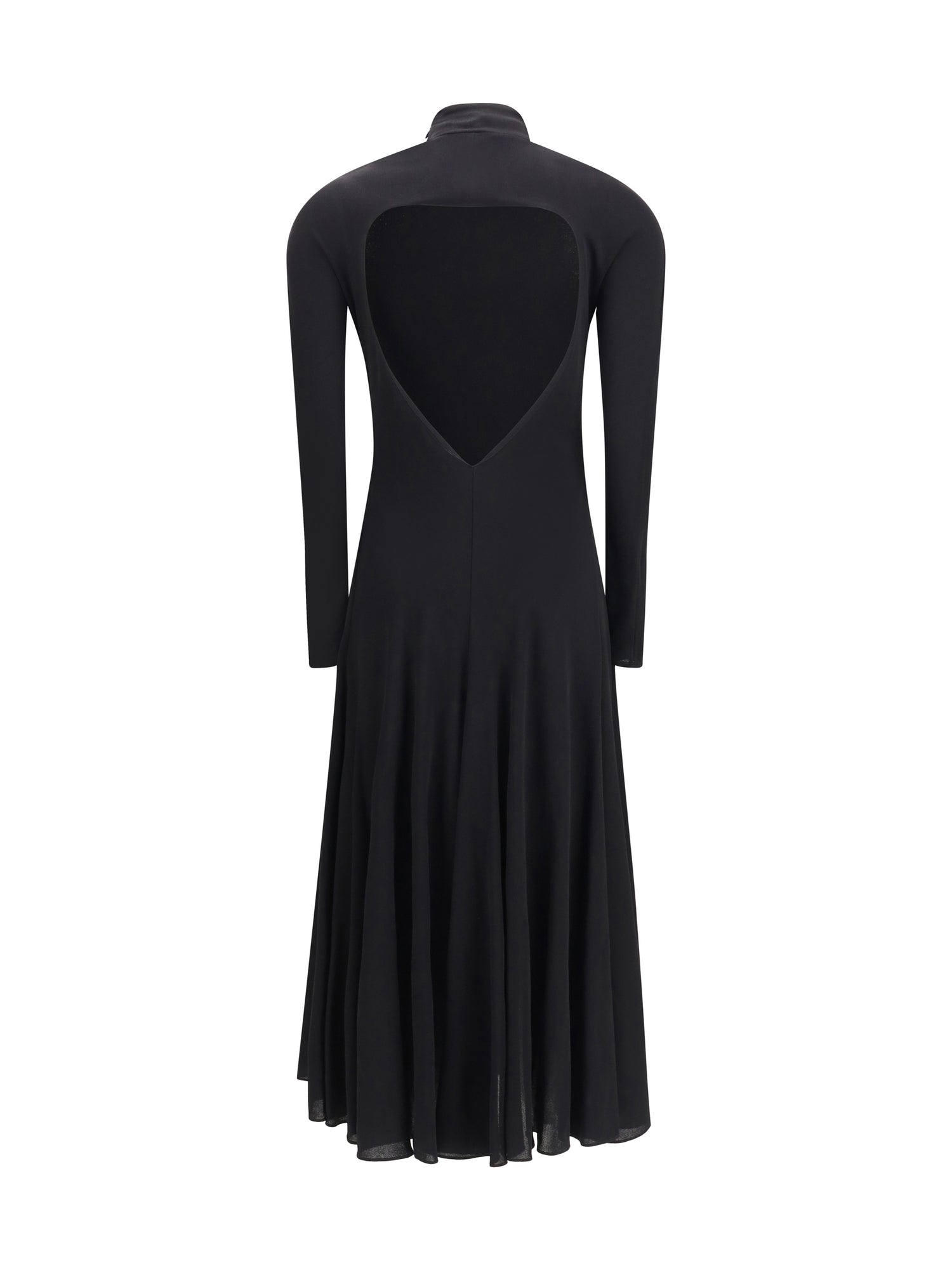ALAIA 38 fluid jersey heart dress