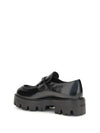 brushed leather loafers
