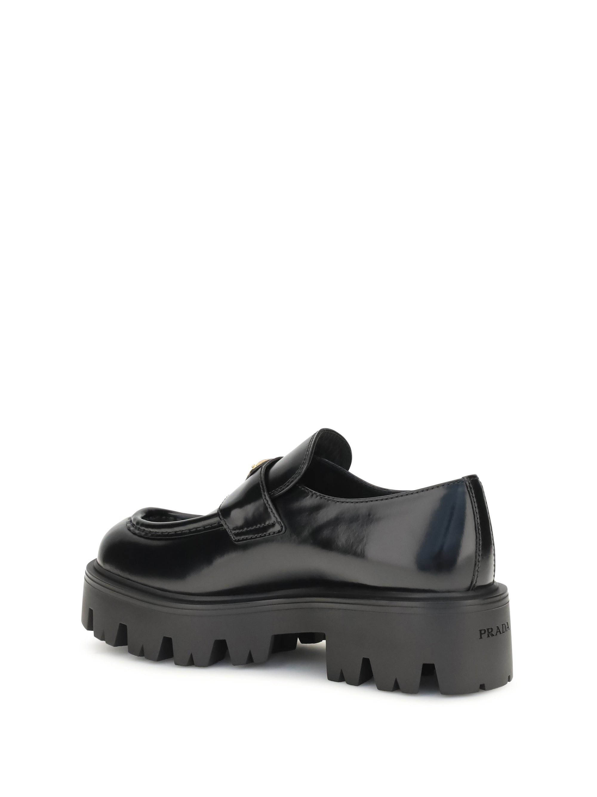 brushed leather loafers