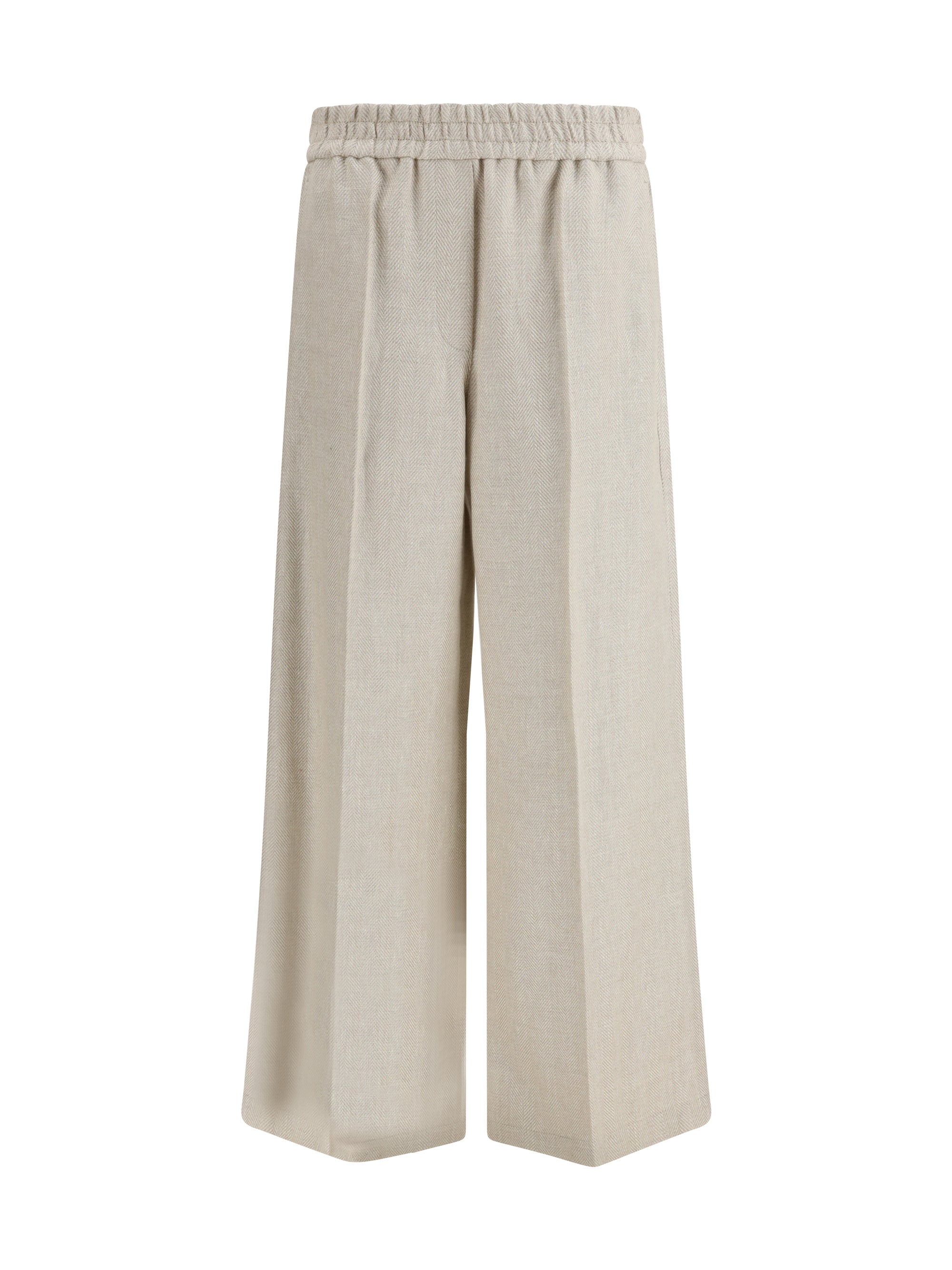 elasticated-waistband pants