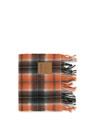 checked wool scarf