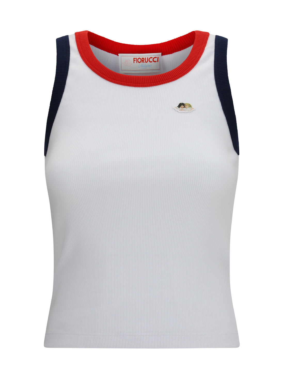 FIORUCCI M angels patch tank top with contrast trims