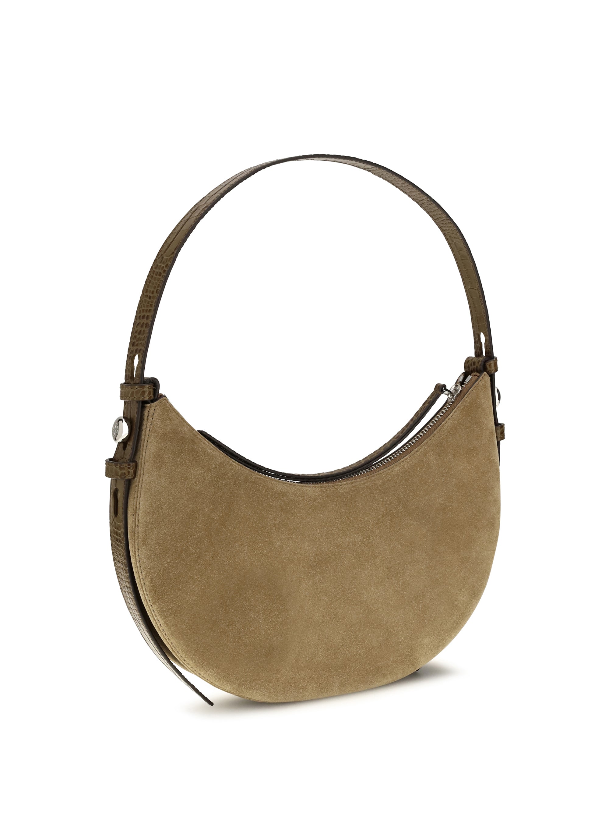 romy suede half moon bag